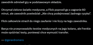 WOW. Relacje między Flickiem, a CZOŁOWYM POMOCNIKIEM Barcelony mają być ''CAŁKOWICIE ZAKOŃCZONE''!